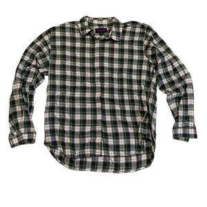 Vintage 90s Chadwicks Plaid Flannel Shirt Relaxed Fit 14